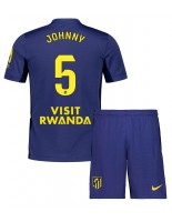 Otroške Nogometnih dresov Atletico Madrid Johnny Cardoso #5 Gostujoči 2025-26 Kratki rokavi (+ hlače)